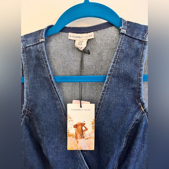 Sincerely Jules Blue Denim Vest - Picture 3 of 3
